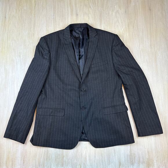 ASOS Classic Pinstripe Two Button Notched Lapel Lined Men's Blazer Jacket 46R - Picture 1 of 14